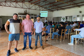 VEREADORES CRISTIANO WEBER, LUIS ADRIANO E ROALDO SILVEIRA PRESENTES NA ASSEMBLEIA DO SINDICATO DOS TRABALHADORES AGRICULTORES FAMILIARES DE ENTRE-IJUÍS